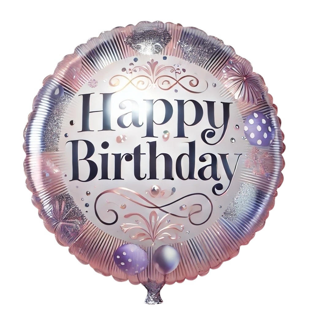 בלון HAPPY BIRTHDAY ורוד