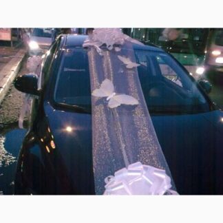 קישוט רכב חתן כלה,דגם 5, פרחי עירית - חנות פרחים ומשלוחי פרחים