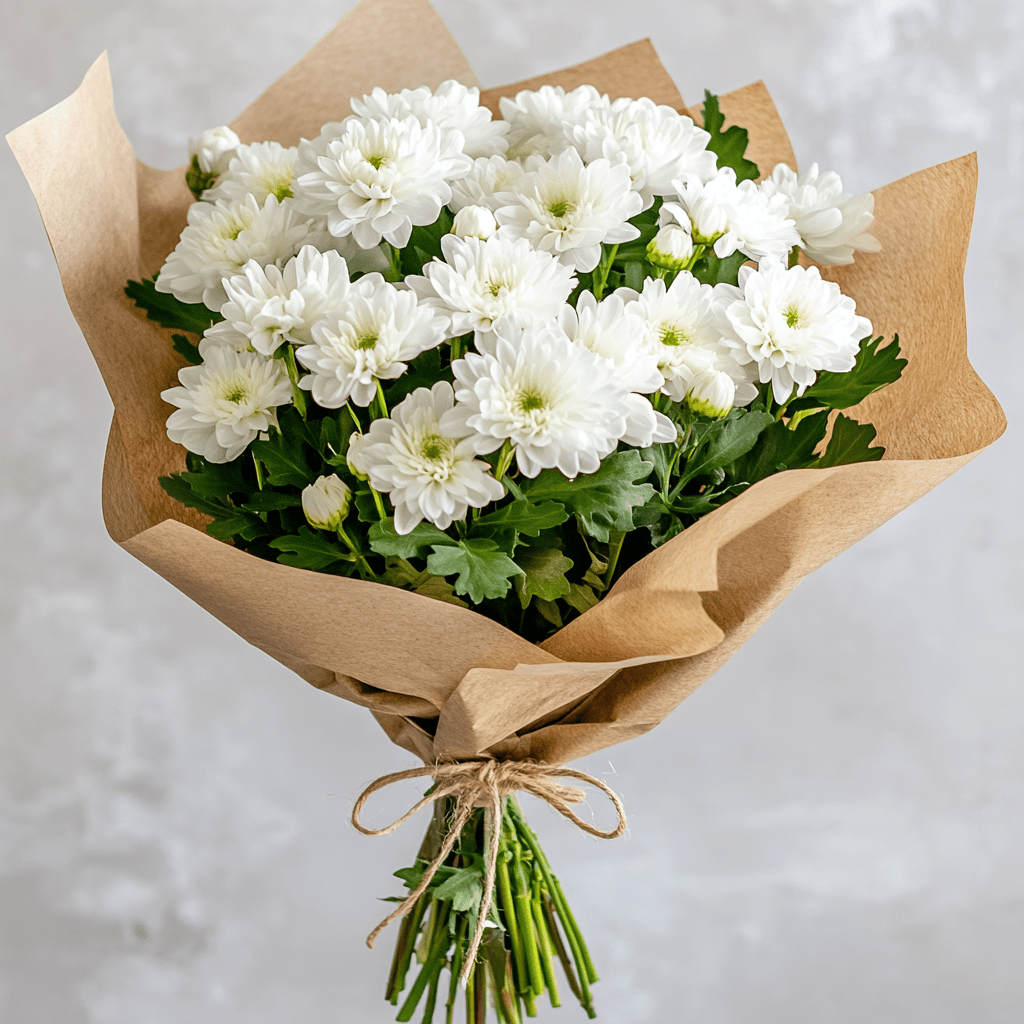 באנץ' חרציות לבנות